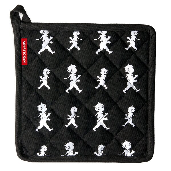 SOLSTICKAN Grytlapp 22x22 cm Svart