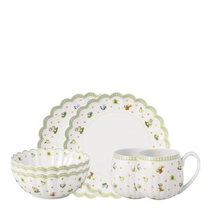 Villeroy & Boch Easter Delight servis frukostset 6 delar vit/grön