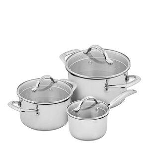 Scanpan STS grytset 3-delar med lock rostfri