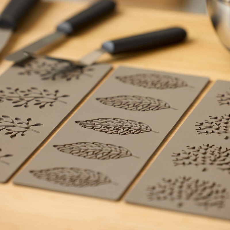 Blomsterbergs Bakform Tuile form gren för 4-pack latte