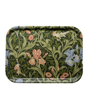 William Morris Iris rektangulär bricka 27x20 cm grön