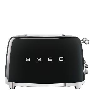 SMEG Brödrost 4 skivor TSF03 kvadrat Svart