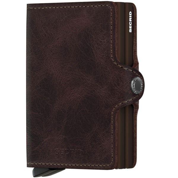 Twinwallet plånbok 6,5×2,5 cm brun
