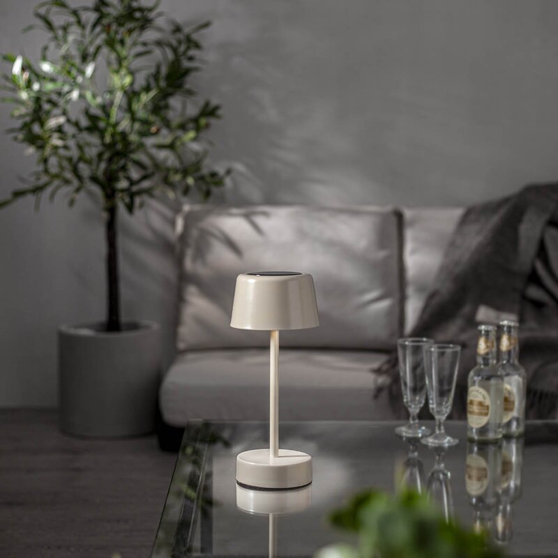 Star Trading Solei solcellslampa bordslampa 483-36 26,5 cm beige