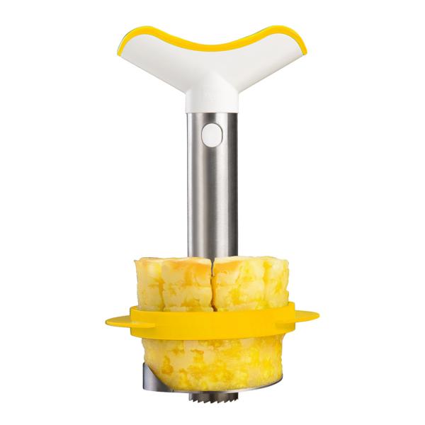 Vacu Vin Ananas Skivare & Delare Vit/Gul Rostfri