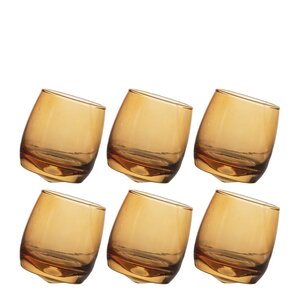 Sagaform Tumbler med rundad botten 30 cl 6-pack bärnsten