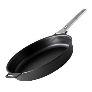 Kockums Jernverk Stekpanna Kolstål med löstagbart handtag 28 cm