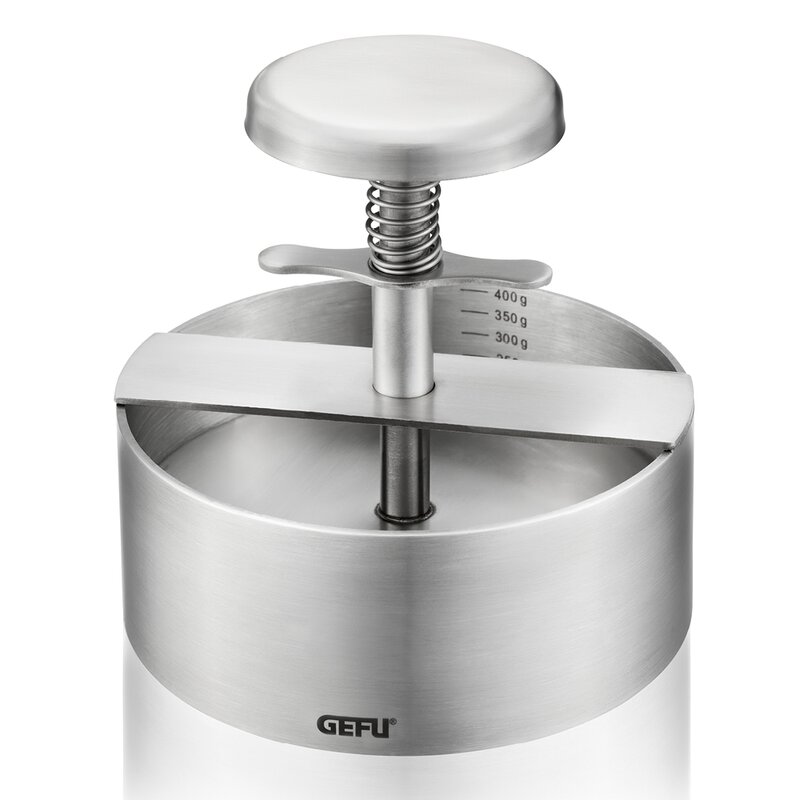 Gefu Patti hamburgerpress 11,5 cm stål