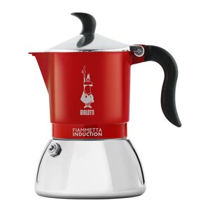 Bialetti Fiammetta Induction mokabryggare 4-koppar 15 cl röd