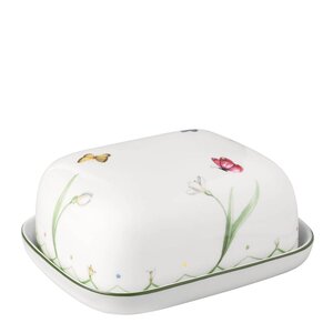 Villeroy & Boch Colourful Spring smörask 15x12 cm vit/grön