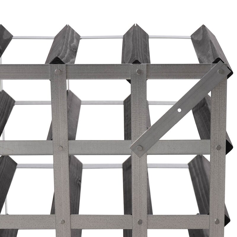 The Swedish Wine Rack Factory Vinställ 12 flaskor monterad svart