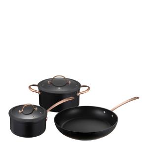 Modern House Black Copper Grytset 3 delar Svart