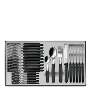 Victorinox Swiss Classic bestickset 24 delar svart