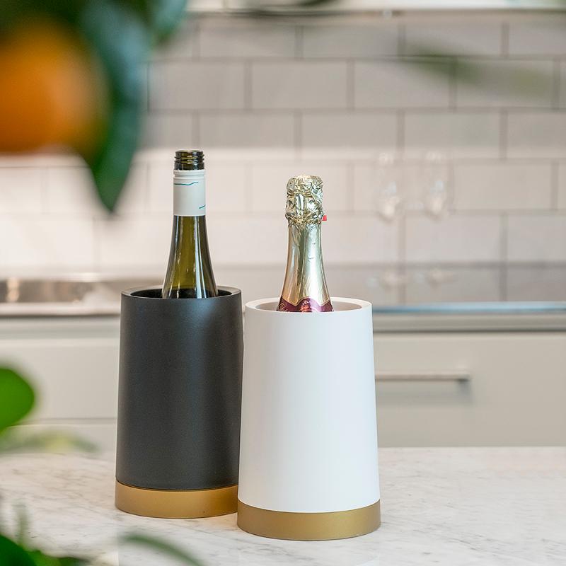 Pulltex Vinkylare med Separat Gel Vit/Guld