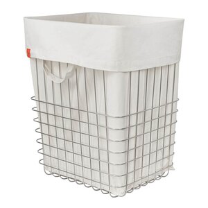 Mette Ditmer STORE-IT metallkorg med canvaspåse 40x32x50 cm krom