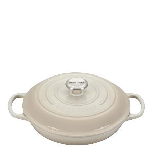Le Creuset Signature buffétgryta gjutjärn 30 cm 3,5 L Meringue