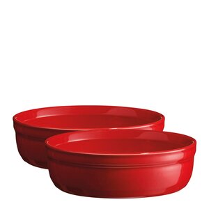 Emile Henry Crème brûlée form 2-pack 13 cm röd
