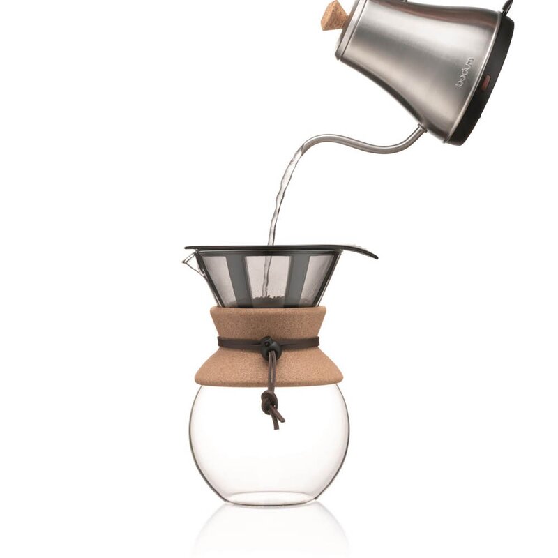 Bodum Pour Over Bryggare 1 L/8 koppar filter/kork