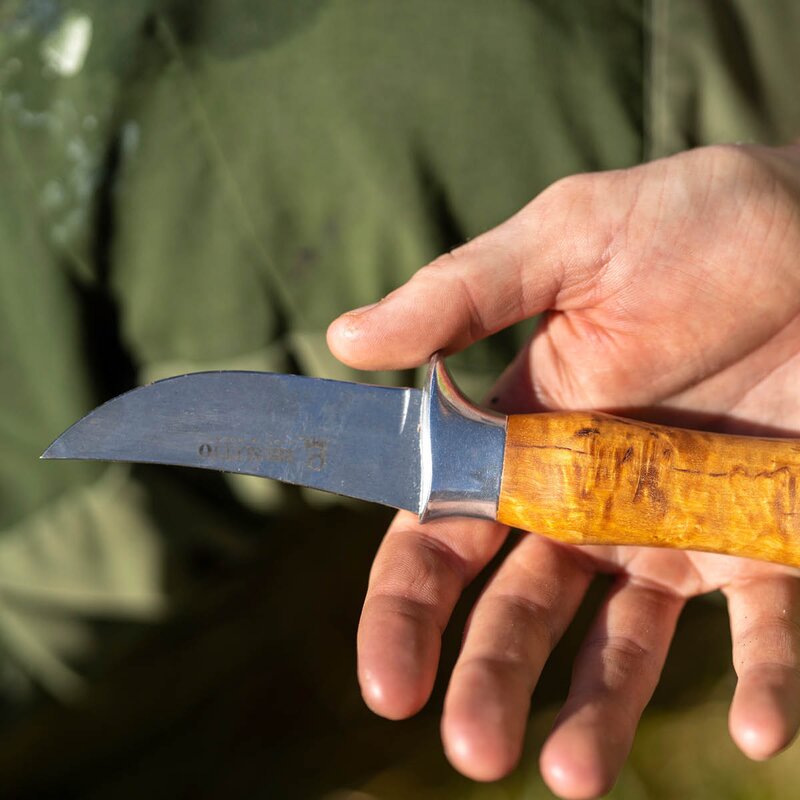 Brusletto Falken jaktkniv 19,5 cm med slida masurbjörk