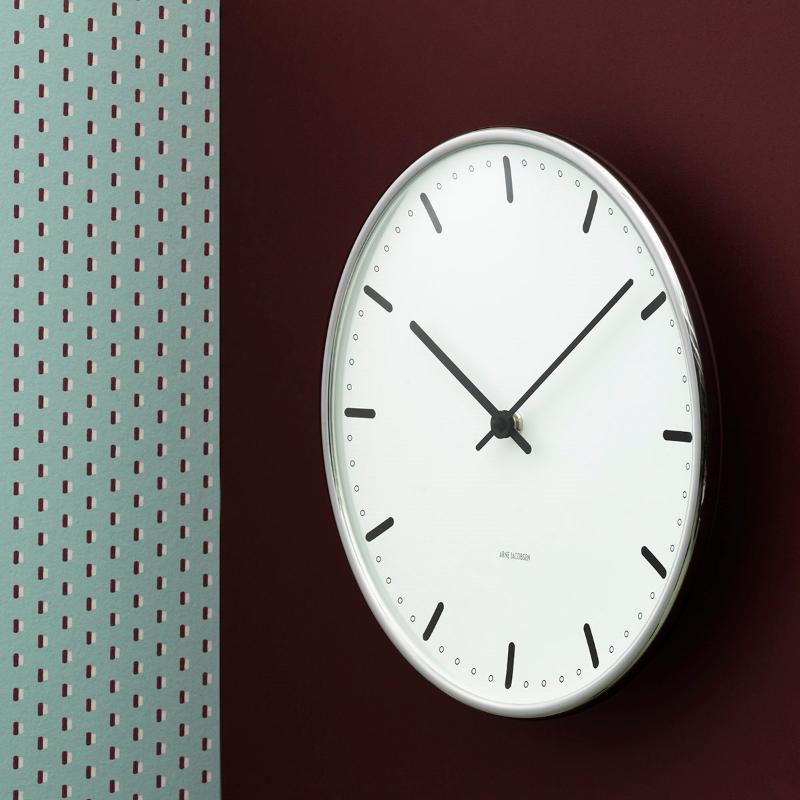 Arne Jacobsen City Hall Väggur 29 cm Vit
