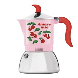 Bialetti Mercato Della Frutta espressokanna 4 koppar induktion rosa