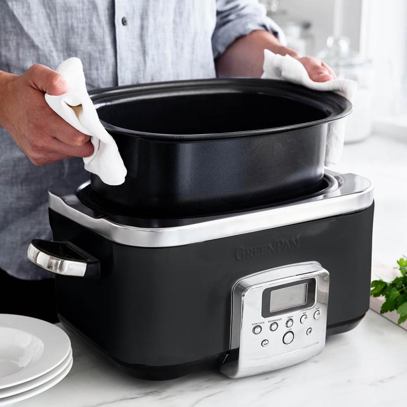 GreenPan Elite slowcooker 6 L svart