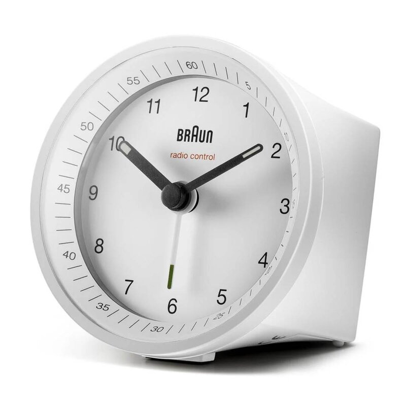 Braun Väckarklocka analog DCF 8 cm vit