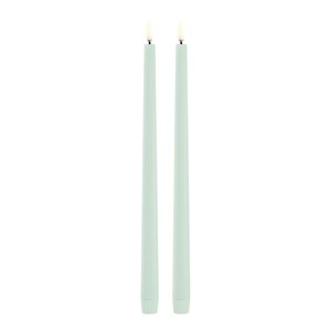 Uyuni Lighting Taper Candles slim LED-kronljus 2,3x32 cm 2-pack dusty green