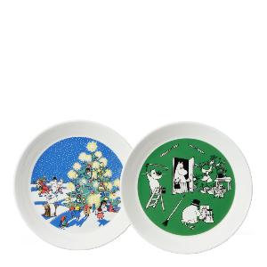 MoominArabia Mumintallrik 19 cm 2-pack Teckning & Jul