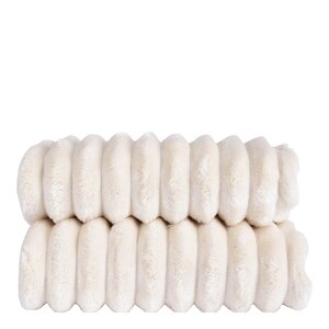 Sagaform Esther fleecepläd 130x170 cm benvit