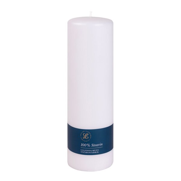 Liljeholmens Blockljus stearin 7,8x25 cm vit
