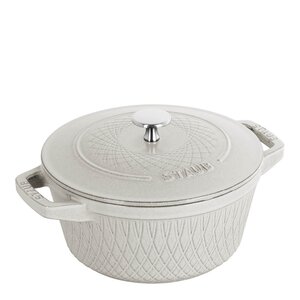 Staub Twister gjutjärnsgryta 24 cm 4 L White Truffle
