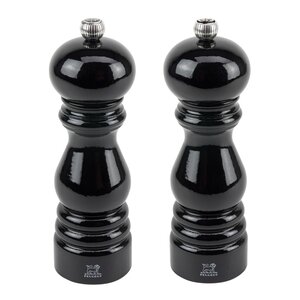 Peugeot Paris Duo salt/pepparkvarnset 18 cm lackad svart