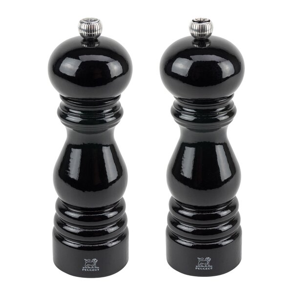 Peugeot Paris Duo salt/pepparkvarnset 18 cm lackad svart