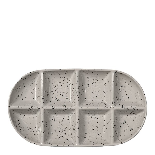 Sagaform Ditte serveringsfat 36x20 cm grå/svart