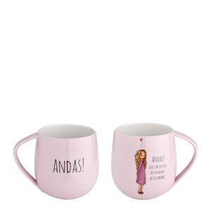 Modern House Lykketegning Andas Mugg 40 cl Ljusrosa