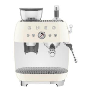 SMEG manuell espressomaskin med kvarn EGF03 creme