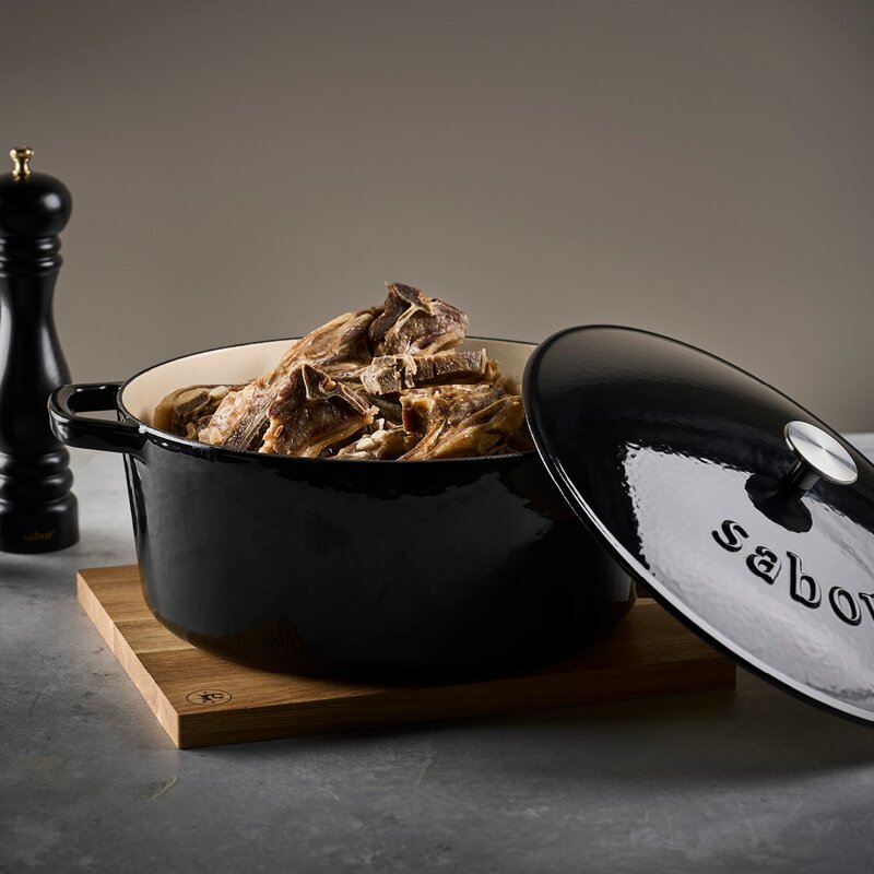 Sabor Gjutjärnsgryta 32 cm 9,5 L svart