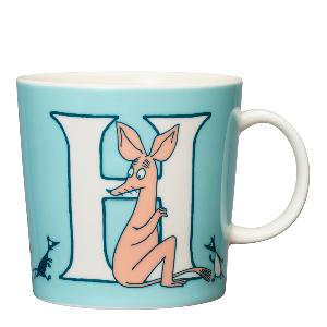 MoominArabia Muminmugg bokstav H 40 cl blå
