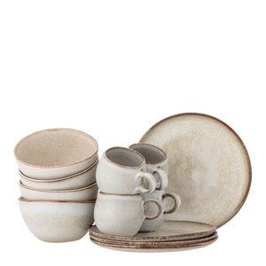 Bloomingville Sandrine frukostservis set 12 delar natur