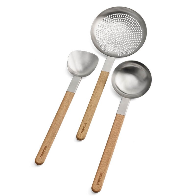 Morsø Vulcano wokredskap stekspade 39,5 cm stål/ek