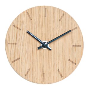 Hemverk Light Oak bordsur 12 cm ljus ek med svart visare