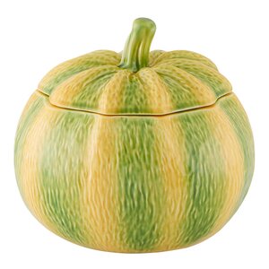 Bordallo Pinheiro Pumpkin terrin 4,3 L pumpa orange/grön