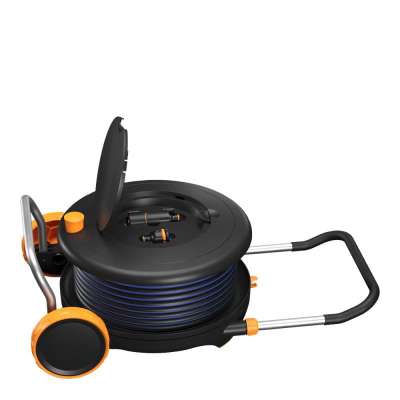 Fiskars Comfort slangvinda med slang 13 mm 20m svart/orange