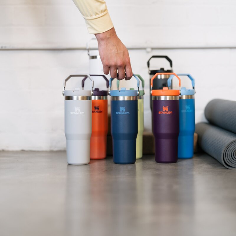 Stanley Iceflow flip straw tumbler termoflaska 0,89 L blå