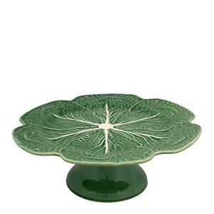 Bordallo Pinheiro Cabbage fat med fot 31x13 cm kålgrön