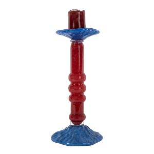 ByOn Lara ljusstake L 12x32 cm vinröd
