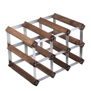 The Swedish Wine Rack Factory Vinställ 9 flaskor monterad mörk ek