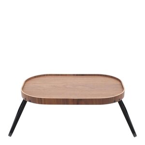 Bosign CurveLine sängbricka anti-slip 45x35 cm valnöt/svart