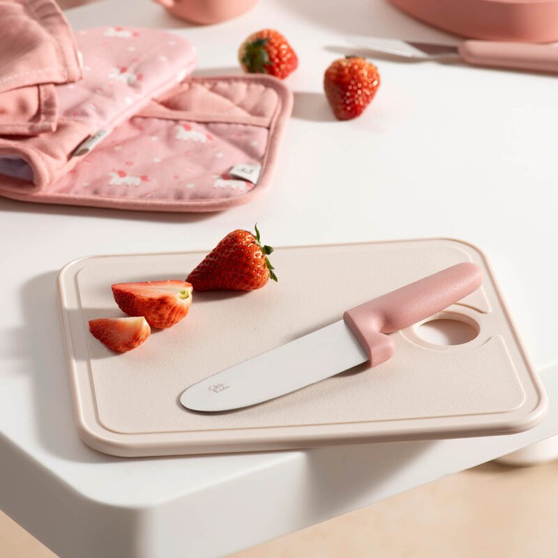 Modern House Chic Kids barnkniv 11 cm borstat stål/rosa